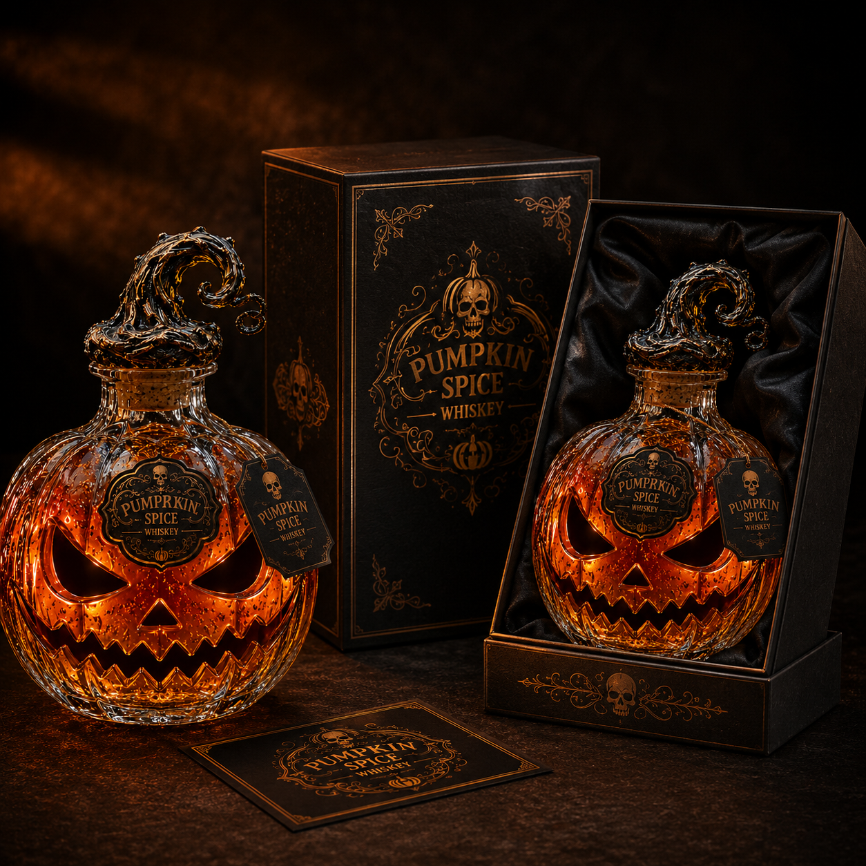 🎃 Pumpkin Spice Jack-O’-Lantern Whiskey Decanter