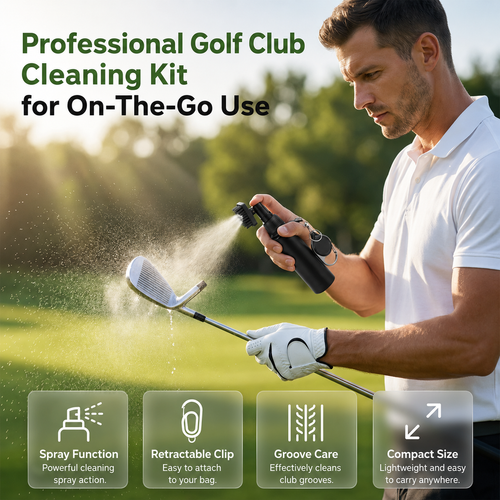 🔥 Hot Sale⛳ Golf Club Cleaning Kit — Brush, Spray Bottle & Microfiber Towel