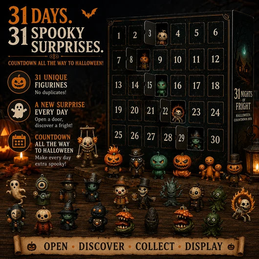 🎃31 Nights of Fright – Halloween Countdown Box with Figurines