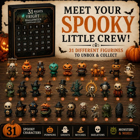 🎃31 Nights of Fright – Halloween Countdown Box with Figurines