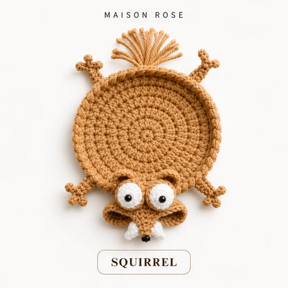 🧶 CozyCritters | 🐾 Hand-Crocheted Animal Coasters for a Touch of Cozy Charm