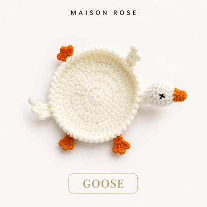 🧶 CozyCritters | 🐾 Hand-Crocheted Animal Coasters for a Touch of Cozy Charm