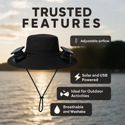 😎 Solar-Powered Cooling Hat 🌞Keeps You Chill❄️
