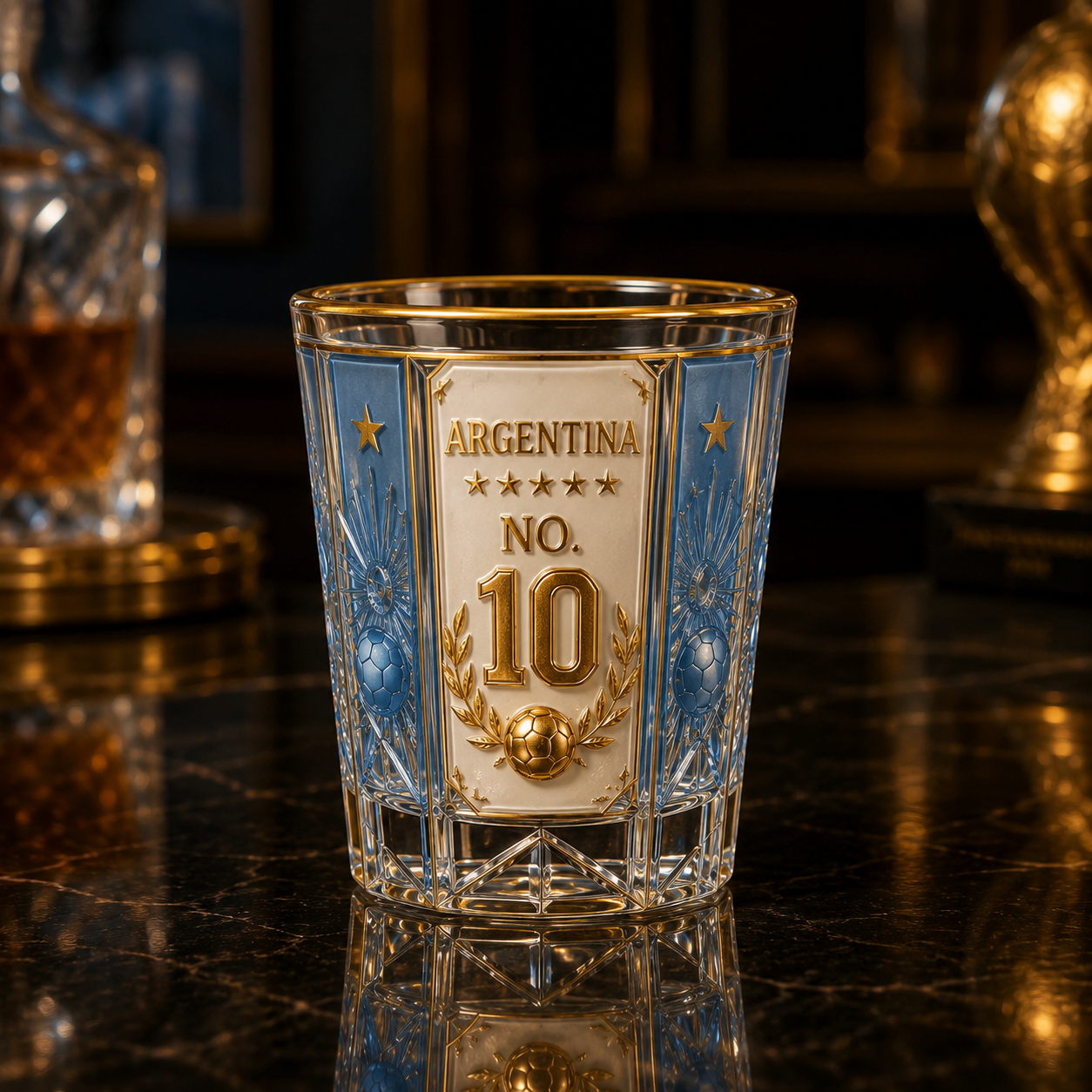 Argentina No. 10 Blue & White Legacy Commemorative Whiskey Decanter
