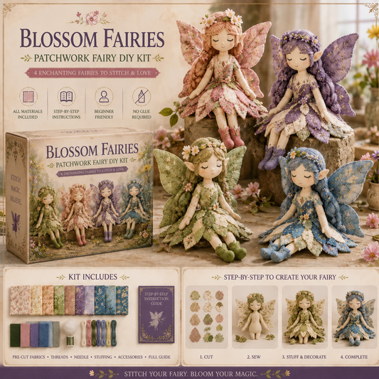 🔥✨ Fairy Patchwork DIY Sewing Kit Collection 🧚‍♀️ – Create Your Own Magical Doll 💖
