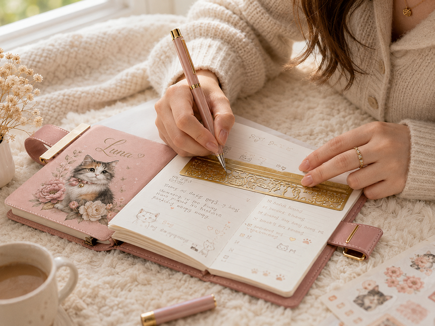 Personalized Pet Journal & Creative Stencil Gift Set