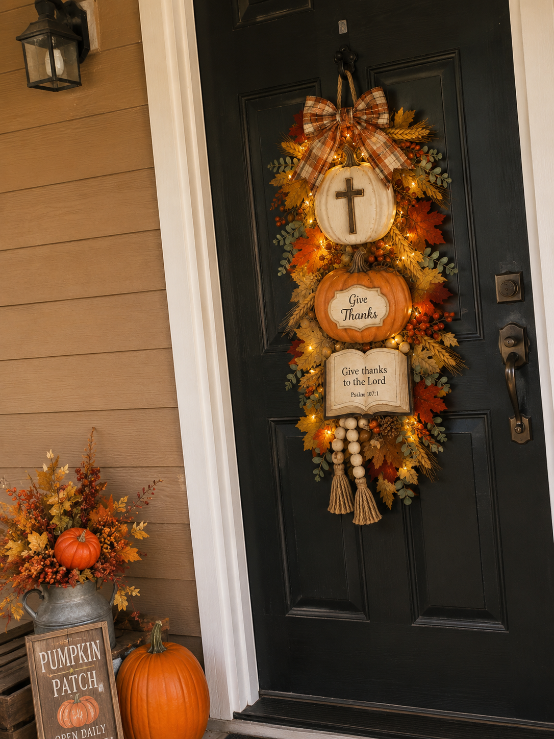 🏡✝️Lighted Christian Fall Wall Hanging