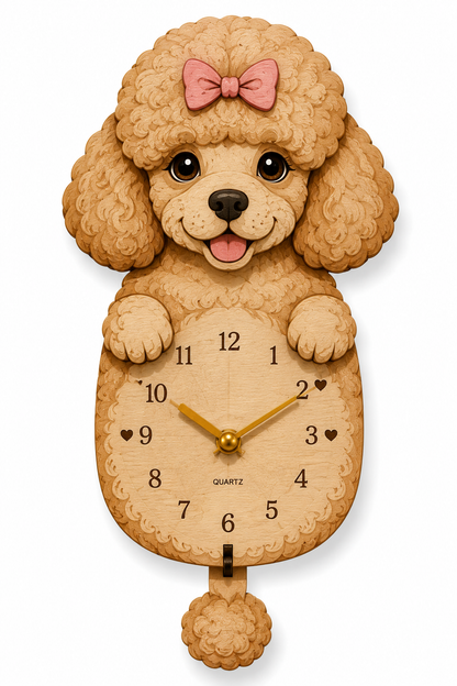 🔥Last Day 50% OFF – Swing Tail Dachshund Wooden Wall Clock 🐶