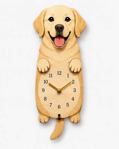 🔥Last Day 50% OFF – Swing Tail Dachshund Wooden Wall Clock 🐶