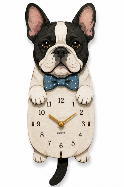 🔥Last Day 50% OFF – Swing Tail Dachshund Wooden Wall Clock 🐶