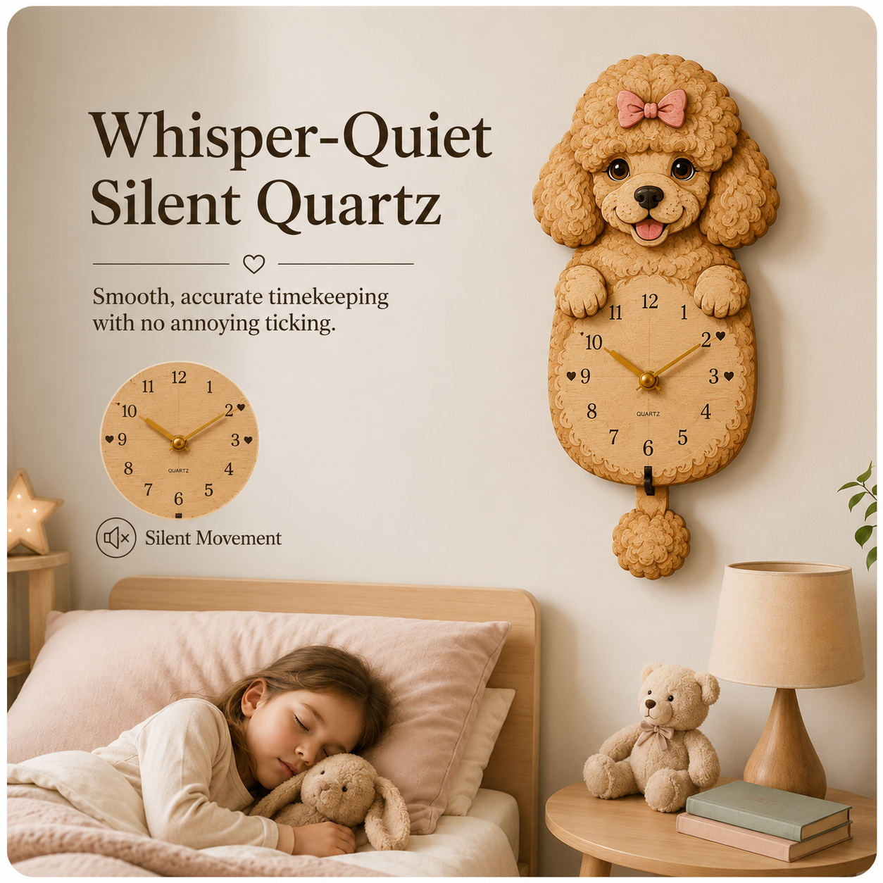 🔥Last Day 50% OFF – Swing Tail Dachshund Wooden Wall Clock 🐶