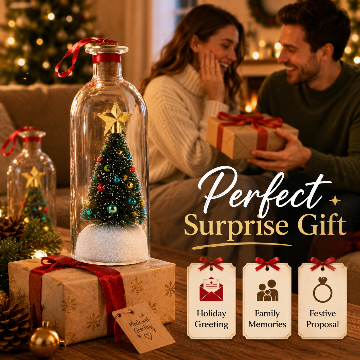 ⏰Hot Sale 50% Off - Recordable Christmas Tree Message in a Bottle