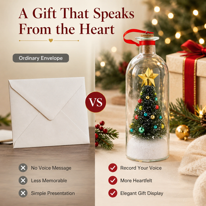 ⏰Hot Sale 50% Off - Recordable Christmas Tree Message in a Bottle