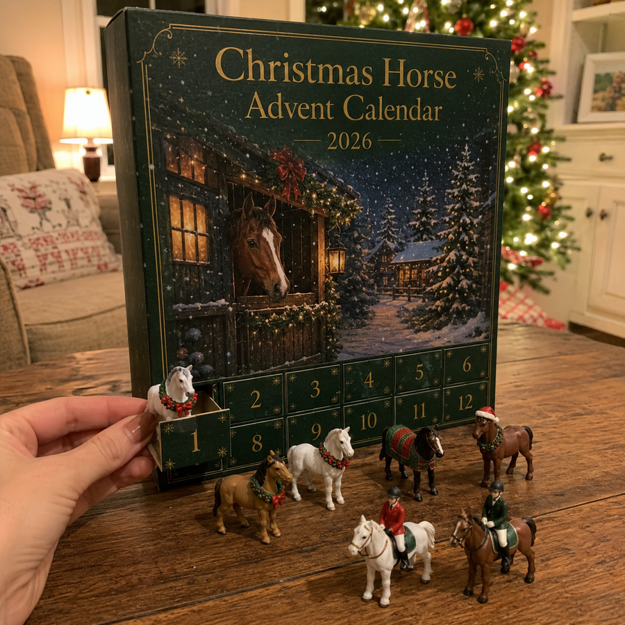 Opening the Horse Advent Calendar during December