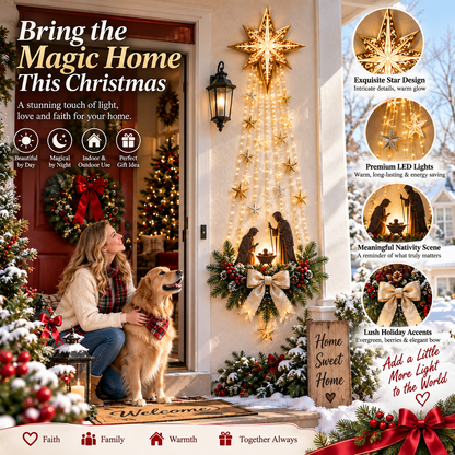 ✨ Star of Bethlehem Christmas Wall Light – Sacred Nativity Home Decor