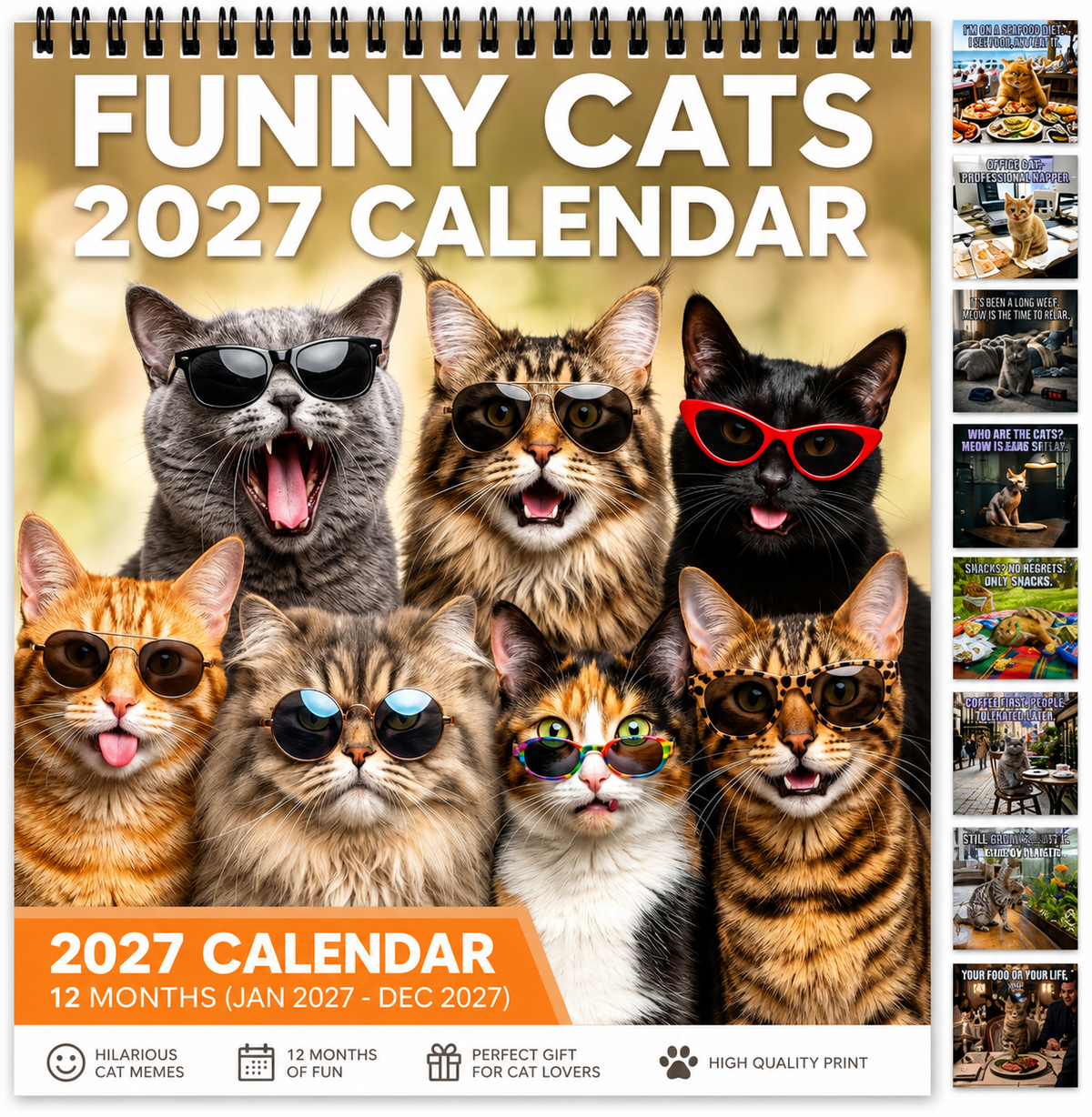 Funny Cats Edition calendar cover