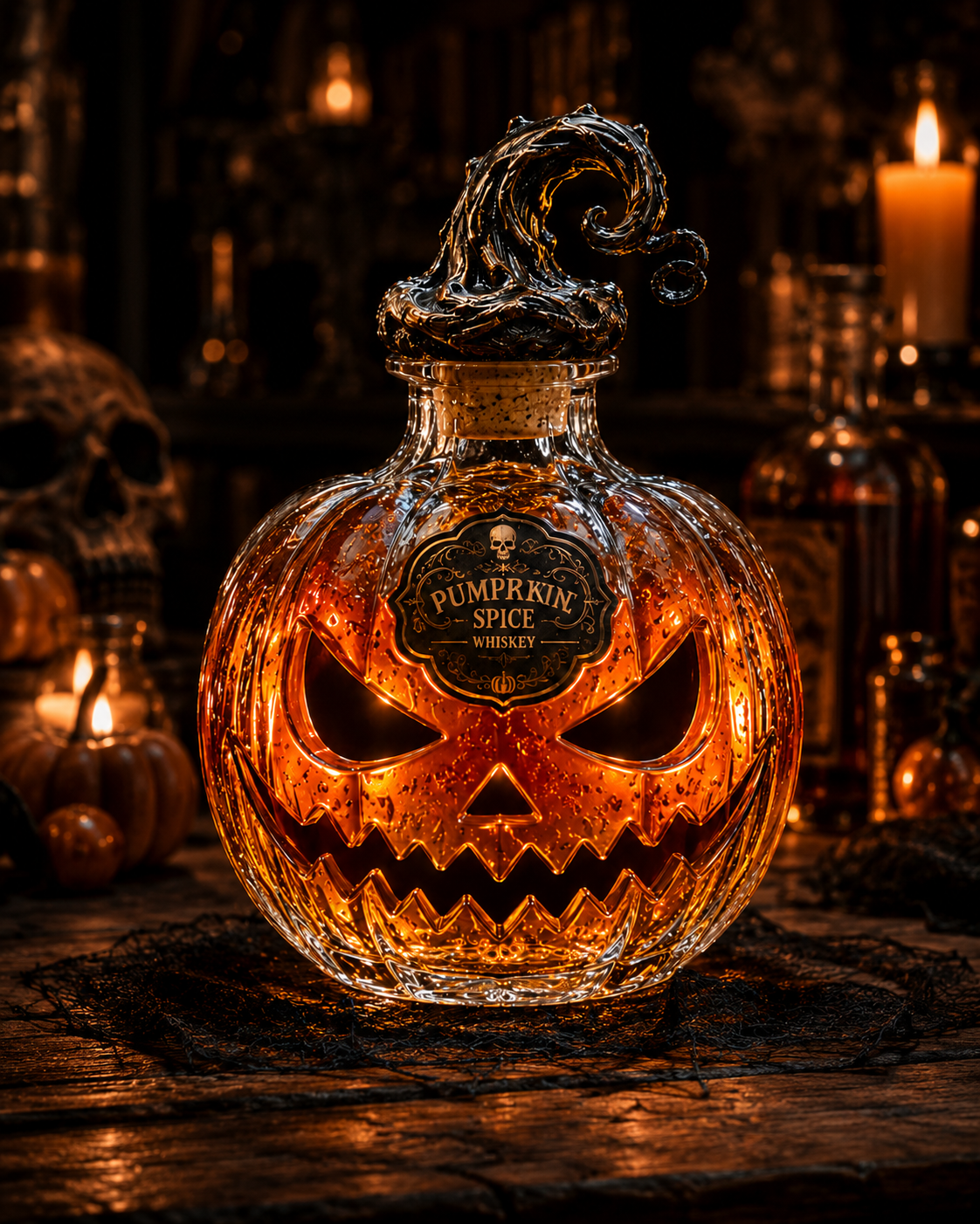 🎃 Pumpkin Spice Jack-O’-Lantern Whiskey Decanter