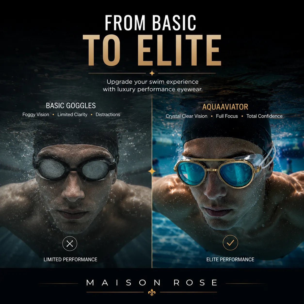 🏊 AquaAviator | Anti-Fog Goggles for Clear Underwater Vision