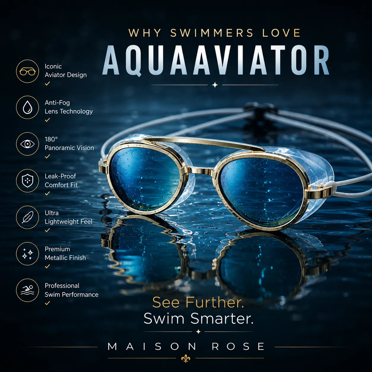 🏊 AquaAviator | Anti-Fog Goggles for Clear Underwater Vision