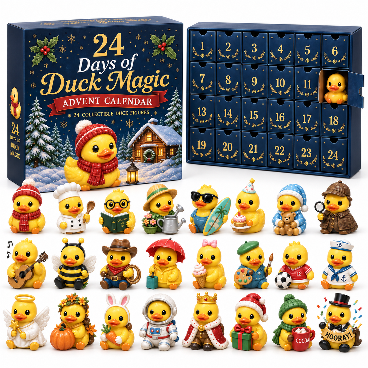 🐥 24 Days of Duck Magic Advent Calendar – 24 Collectible Christmas Duck Surprises