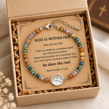 ✝️ Mustard Seed Faith Bracelet – Matthew 17:20 Inspirational Christian Bracelet