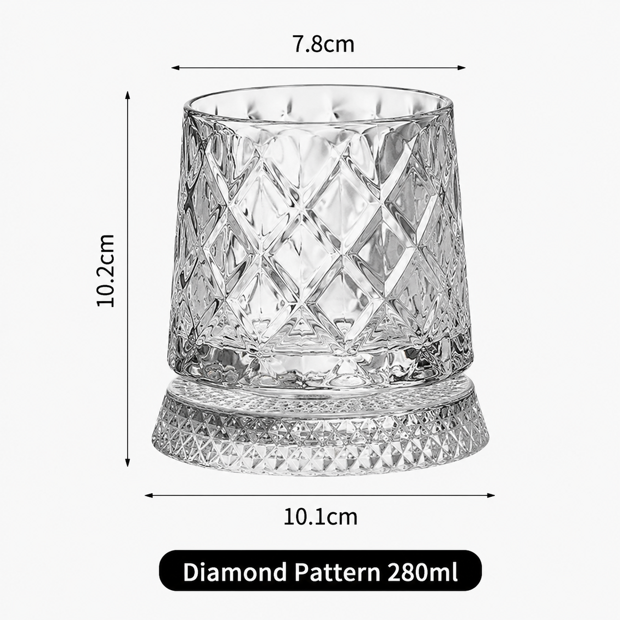 🥛💎360° Rotating Whiskey Glass Tumbler