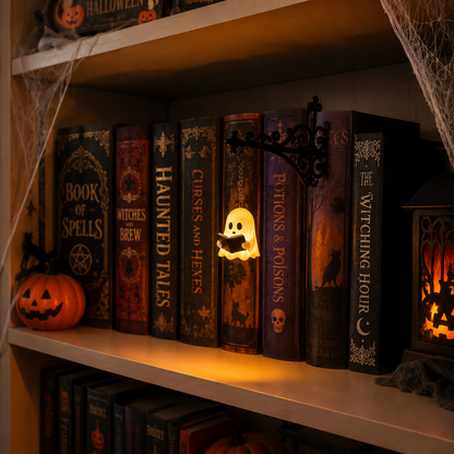 🔥 Ghost Bookshelf Lantern for Cozy Reading Corners 👻📚