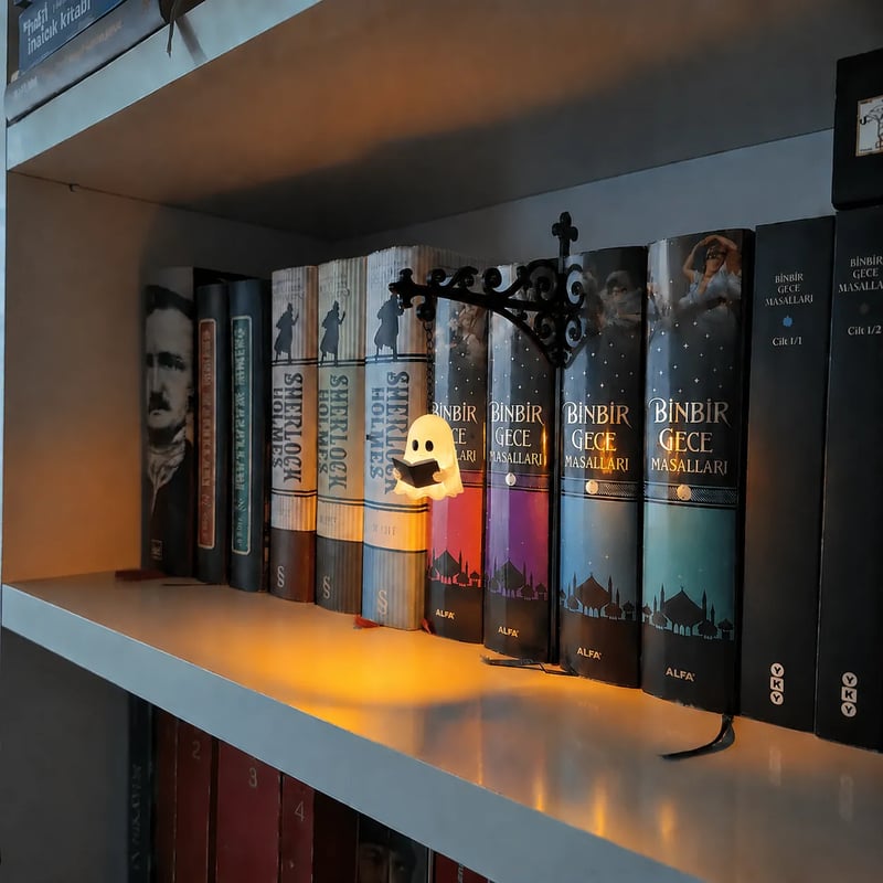 🔥 Ghost Bookshelf Lantern for Cozy Reading Corners 👻📚