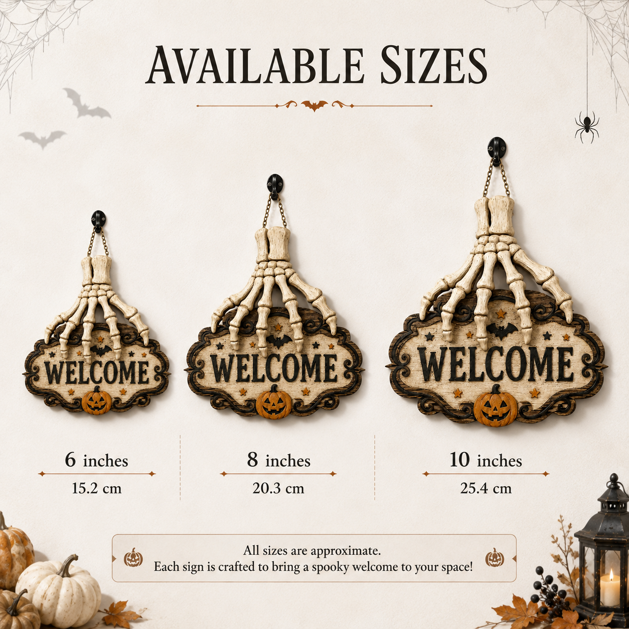 🎃🦇 50% Off Now - Halloween Skeleton Hand Welcome Hanging Sign