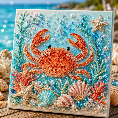 🌊🔥 Last Day Big Sale - 🌊✨ Ocean Theme Pearl Art DIY Kit – Relaxing DIY Craft to Create Stunning Coastal Artwork