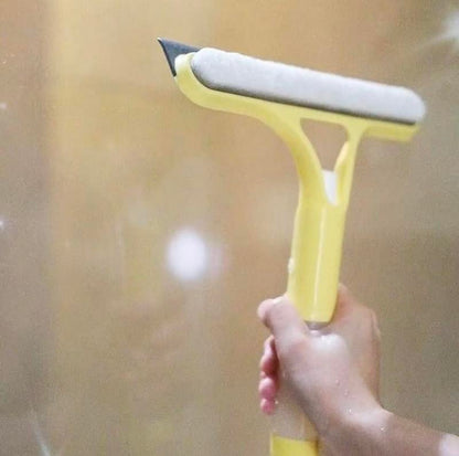 3-in-1 Window Cleaner: Spray + Scrub + Squeegee for Home & Car✨