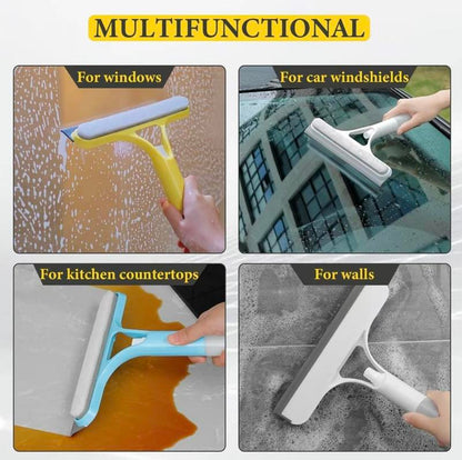 3-in-1 Window Cleaner: Spray + Scrub + Squeegee for Home & Car✨