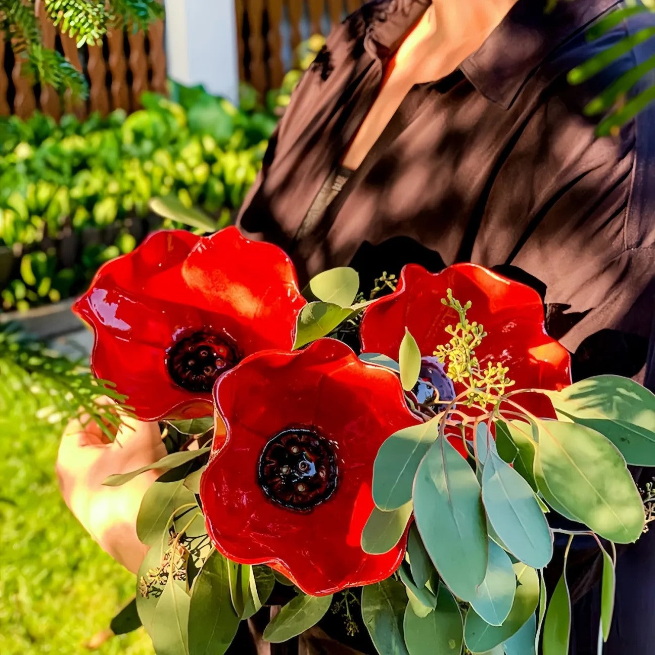 🔥 50% Off🔥Handmade Metal Flower Garden Stake🐦