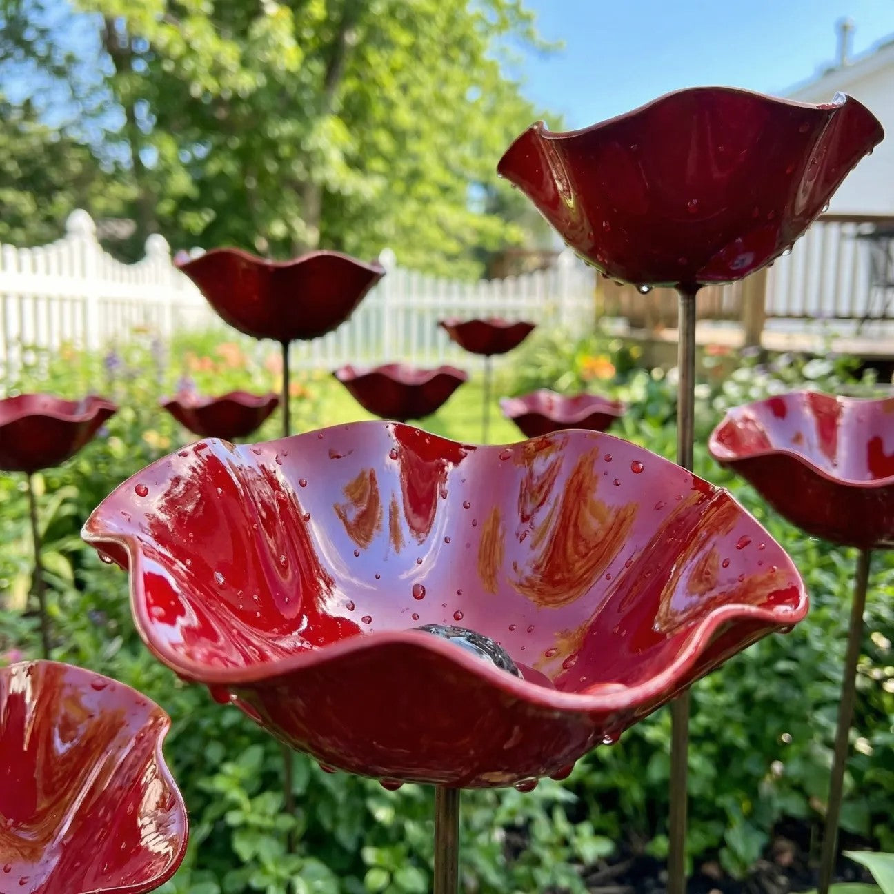 🔥 50% Off🔥Handmade Metal Flower Garden Stake🐦