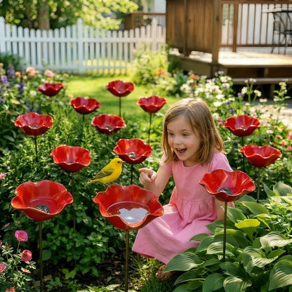 🔥 50% Off🔥Handmade Metal Flower Garden Stake🐦