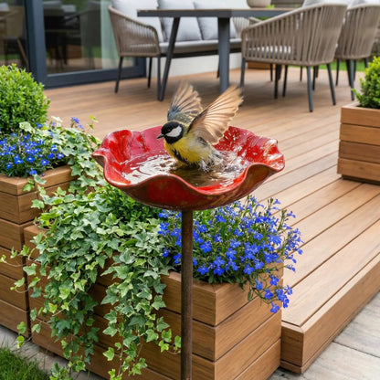 🔥 50% Off🔥Handmade Metal Flower Garden Stake🐦