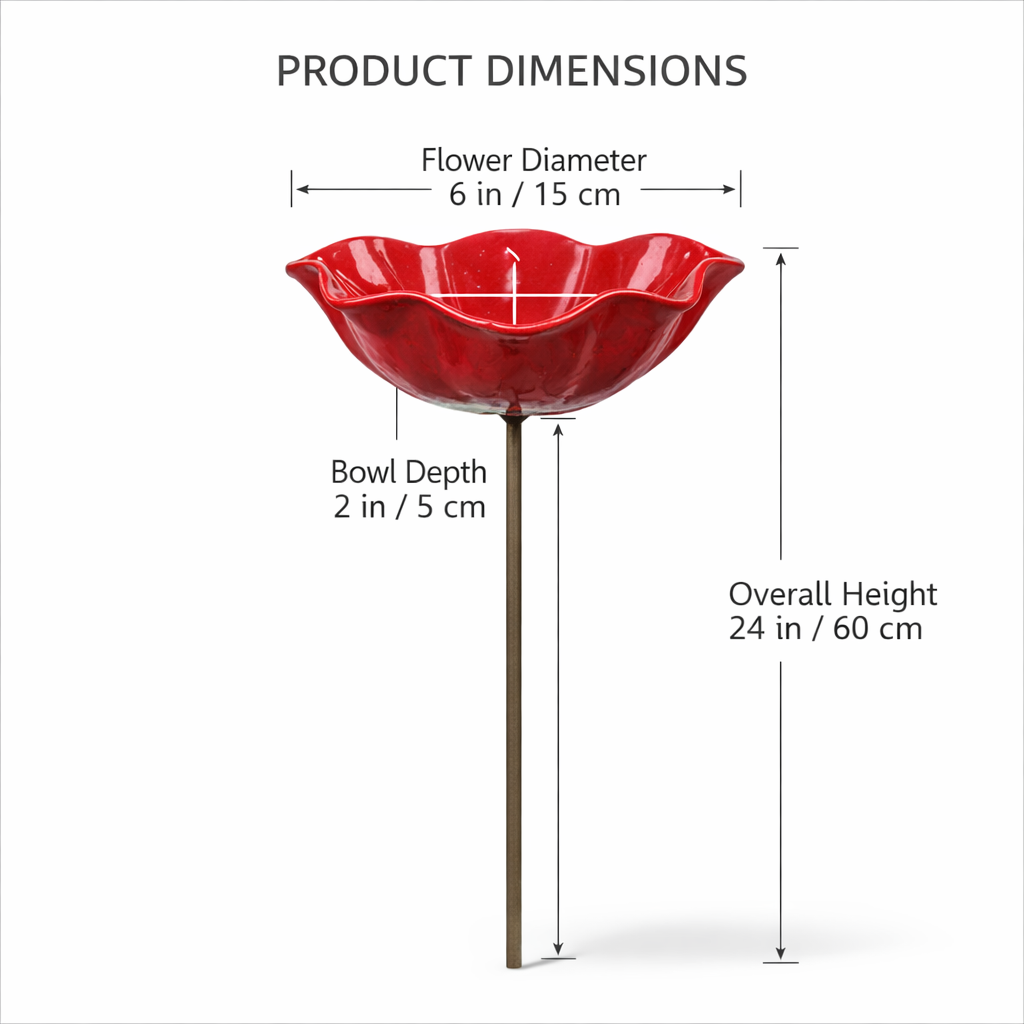 🔥 50% Off🔥Handmade Metal Flower Garden Stake🐦