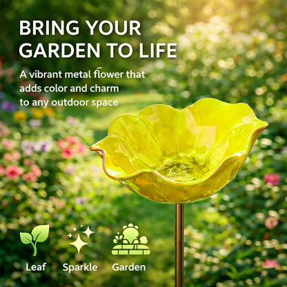 🔥 50% Off🔥Handmade Metal Flower Garden Stake🐦