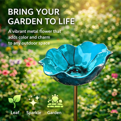 🔥 50% Off🔥Handmade Metal Flower Garden Stake🐦