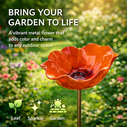 🔥 50% Off🔥Handmade Metal Flower Garden Stake🐦