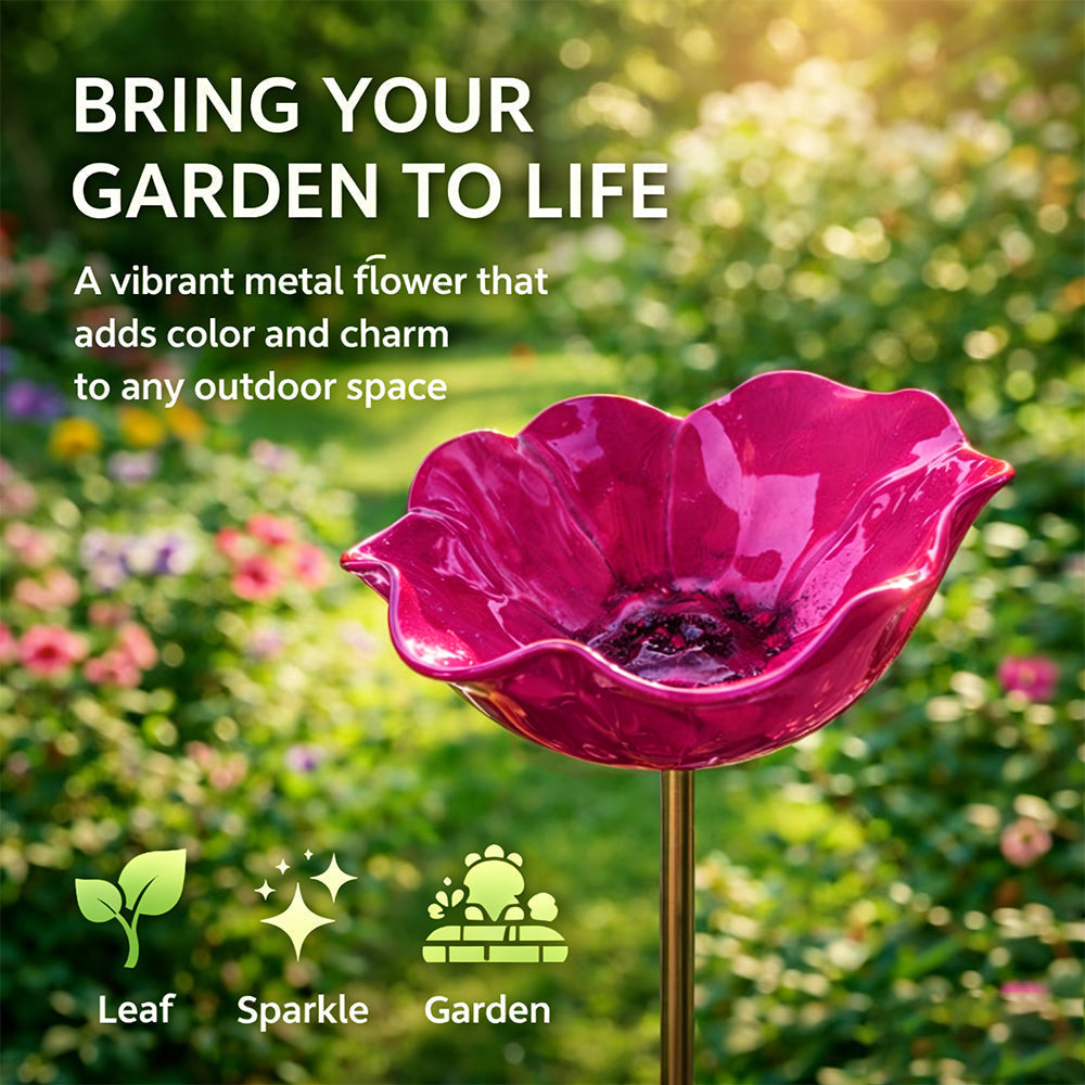 🔥 50% Off🔥Handmade Metal Flower Garden Stake🐦