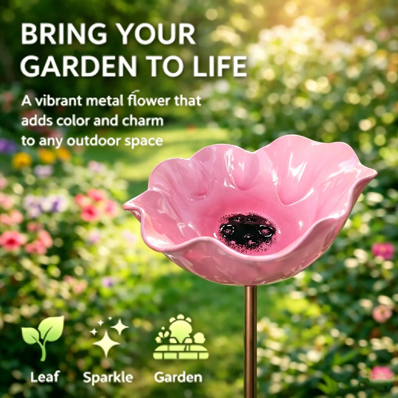 🔥 50% Off🔥Handmade Metal Flower Garden Stake🐦