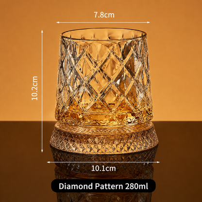 🥛💎360° Rotating Whiskey Glass Tumbler