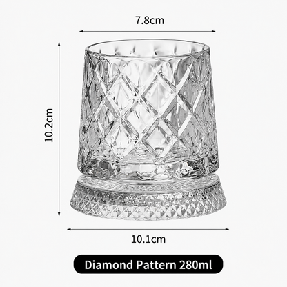 🥛💎360° Rotating Whiskey Glass Tumbler