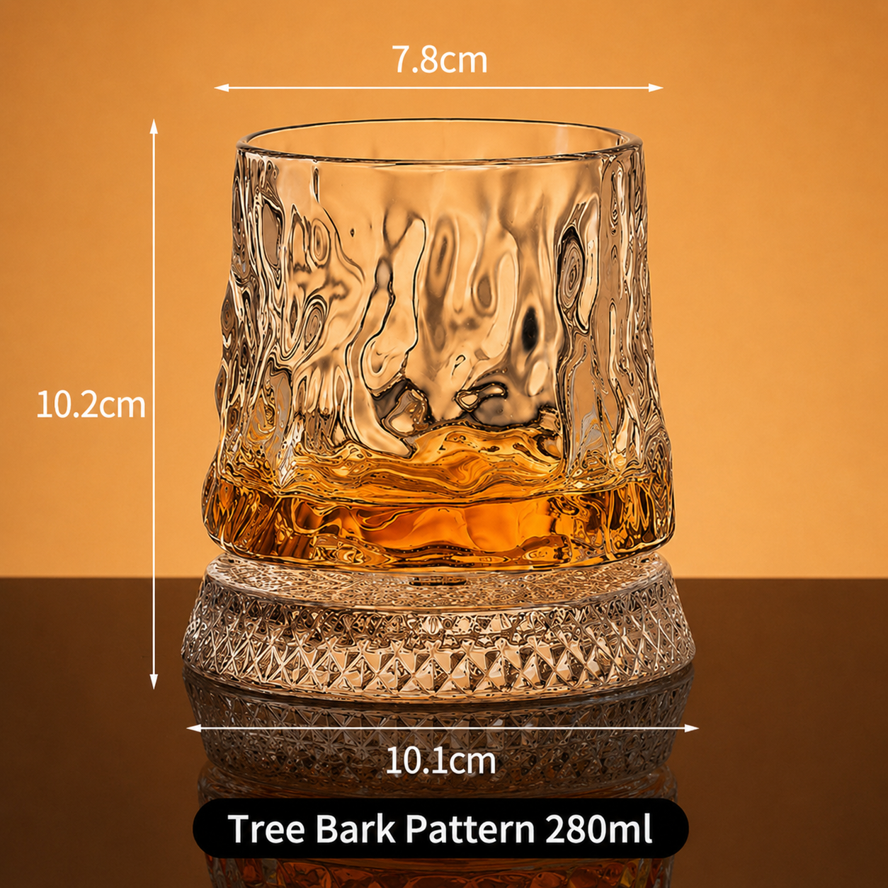 🥛💎360° Rotating Whiskey Glass Tumbler