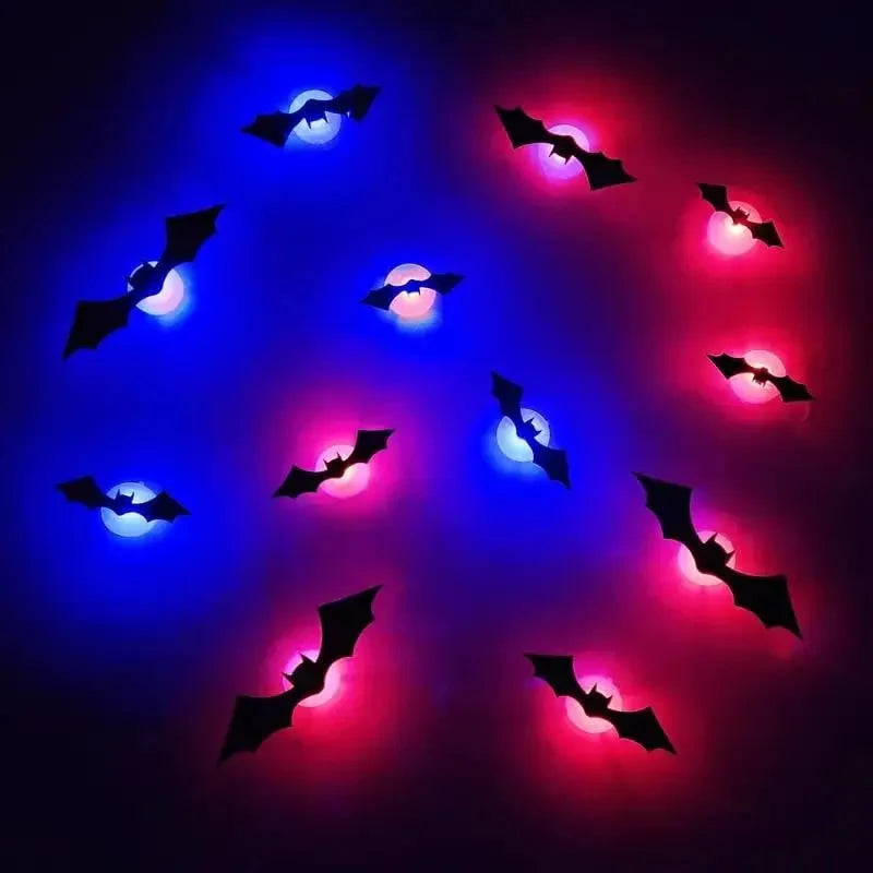 12Pcs 3D Bat Design LED Decoration