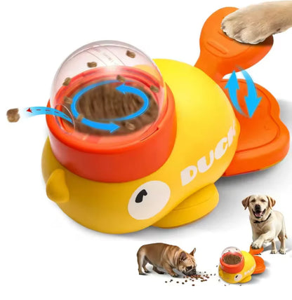 🎉Last Day 50% OFF⏰️ Puzzle Treat Dispenser, Interactive Duck-Shaped Enrichment Toy for Cats and Dogs