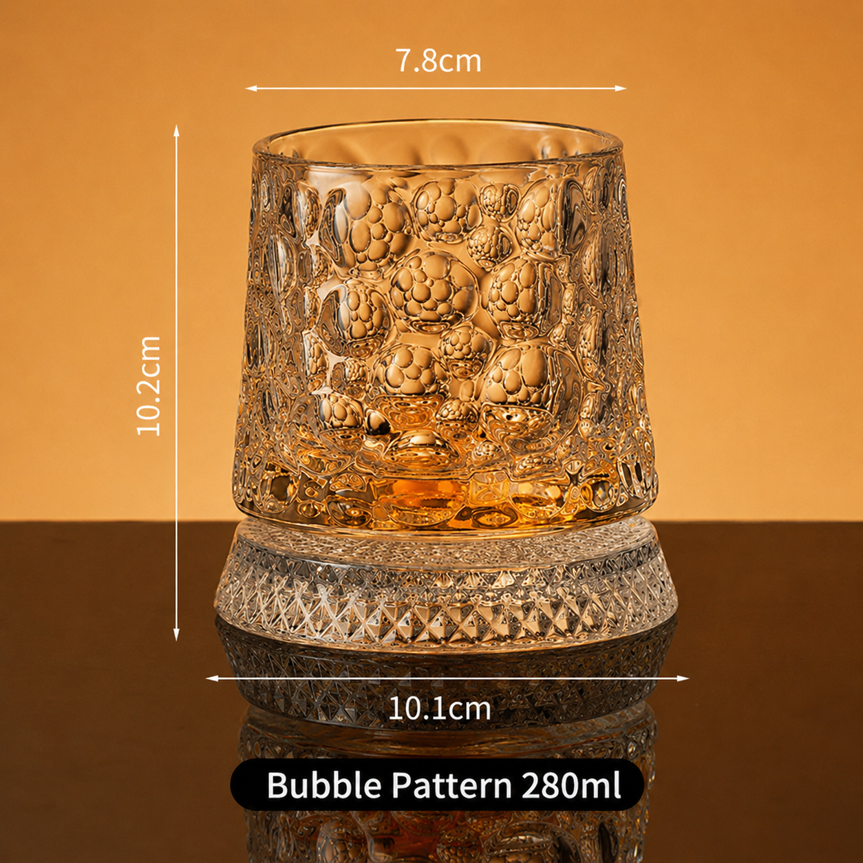 🥛💎360° Rotating Whiskey Glass Tumbler
