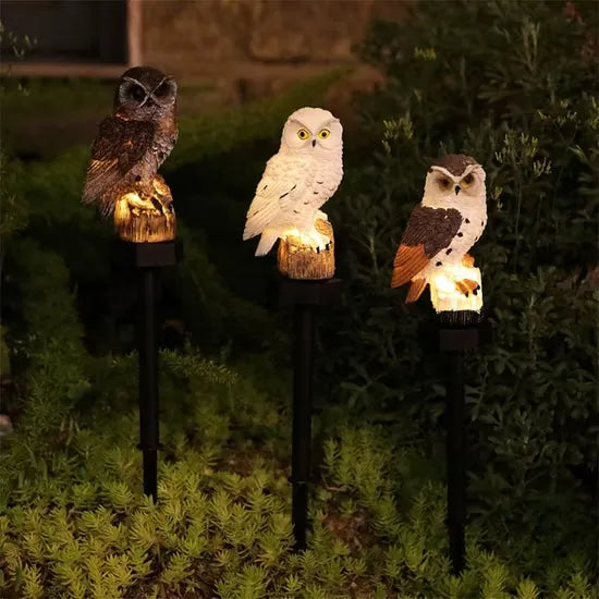 🦉🌙 Solar Owl LED Garden Light – Waterproof Outdoor Accent Lighting