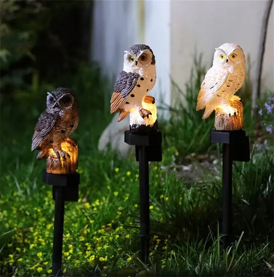🦉🌙 Solar Owl LED Garden Light – Waterproof Outdoor Accent Lighting